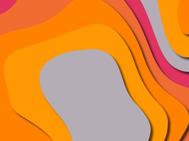 kağıt ile 3D arka plan şekilleri kesim. Soyut kağıt kitap kapağı için şablon arka plan bölmek. Kağıt arka plan kes. Soyut gerçekçi kağıt dekorasyon tasarımı için