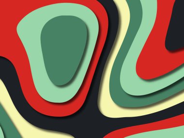 kağıt ile 3D arka plan şekilleri kesim. Soyut kağıt kitap kapağı için şablon arka plan bölmek. Kağıt arka plan kes. Soyut gerçekçi kağıt dekorasyon tasarımı için