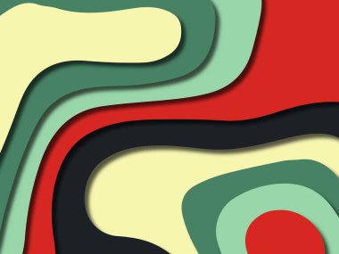 kağıt ile 3D arka plan şekilleri kesim. Soyut kağıt kitap kapağı için şablon arka plan bölmek. Kağıt arka plan kes. Soyut gerçekçi kağıt dekorasyon tasarımı için