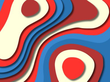 kağıt ile 3D arka plan şekilleri kesim. Soyut kağıt kitap kapağı için şablon arka plan bölmek. Kağıt arka plan kes. Soyut gerçekçi kağıt dekorasyon tasarımı için