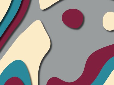 kağıt ile 3D arka plan şekilleri kesim. Soyut kağıt kitap kapağı için şablon arka plan bölmek. Kağıt arka plan kes. Soyut gerçekçi kağıt dekorasyon tasarımı için