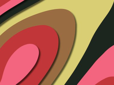 kağıt ile 3D arka plan şekilleri kesim. Soyut kağıt kitap kapağı için şablon arka plan bölmek. Kağıt arka plan kes. Soyut gerçekçi kağıt dekorasyon tasarımı için