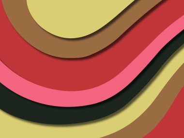 kağıt ile 3D arka plan şekilleri kesim. Soyut kağıt kitap kapağı için şablon arka plan bölmek. Kağıt arka plan kes. Soyut gerçekçi kağıt dekorasyon tasarımı için