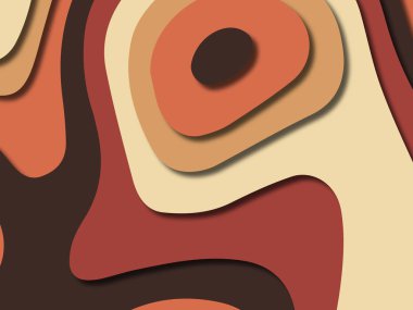 kağıt ile 3D arka plan şekilleri kesim. Soyut kağıt kitap kapağı için şablon arka plan bölmek. Kağıt arka plan kes. Soyut gerçekçi kağıt dekorasyon tasarımı için