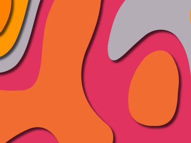 kağıt ile 3D arka plan şekilleri kesim. Soyut kağıt kitap kapağı için şablon arka plan bölmek. Kağıt arka plan kes. Soyut gerçekçi kağıt dekorasyon tasarımı için