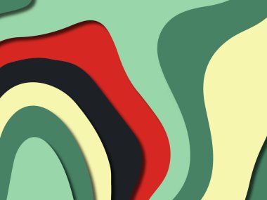 kağıt ile 3D arka plan şekilleri kesim. Soyut kağıt kitap kapağı için şablon arka plan bölmek. Kağıt arka plan kes. Soyut gerçekçi kağıt dekorasyon tasarımı için