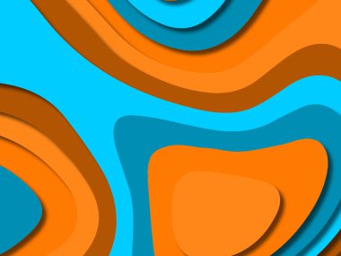 kağıt ile 3D arka plan şekilleri kesim. Soyut kağıt kitap kapağı için şablon arka plan bölmek. Kağıt arka plan kes. Soyut gerçekçi kağıt dekorasyon tasarımı için