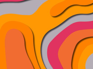 kağıt ile 3D arka plan şekilleri kesim. Soyut kağıt kitap kapağı için şablon arka plan bölmek. Kağıt arka plan kes. Soyut gerçekçi kağıt dekorasyon tasarımı için