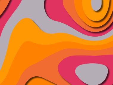 kağıt ile 3D arka plan şekilleri kesim. Soyut kağıt kitap kapağı için şablon arka plan bölmek. Kağıt arka plan kes. Soyut gerçekçi kağıt dekorasyon tasarımı için