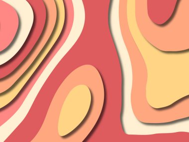 kağıt ile 3D arka plan şekilleri kesim. Soyut kağıt kitap kapağı için şablon arka plan bölmek. Kağıt arka plan kes. Soyut gerçekçi kağıt dekorasyon tasarımı için