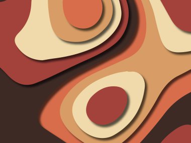 kağıt ile 3D arka plan şekilleri kesim. Soyut kağıt kitap kapağı için şablon arka plan bölmek. Kağıt arka plan kes. Soyut gerçekçi kağıt dekorasyon tasarımı için