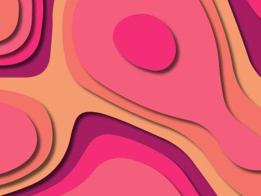 kağıt ile 3D arka plan şekilleri kesim. Soyut kağıt kitap kapağı için şablon arka plan bölmek. Kağıt arka plan kes. Soyut gerçekçi kağıt dekorasyon tasarımı için