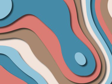 kağıt ile 3D arka plan şekilleri kesim. Soyut kağıt kitap kapağı için şablon arka plan bölmek. Kağıt arka plan kes. Soyut gerçekçi kağıt dekorasyon tasarımı için