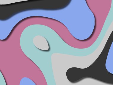 kağıt ile 3D arka plan şekilleri kesim. Soyut kağıt kitap kapağı için şablon arka plan bölmek. Kağıt arka plan kes. Soyut gerçekçi kağıt dekorasyon tasarımı için