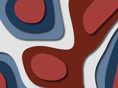 kağıt ile 3D arka plan şekilleri kesim. Soyut kağıt kitap kapağı için şablon arka plan bölmek. Kağıt arka plan kes. Soyut gerçekçi kağıt dekorasyon tasarımı için