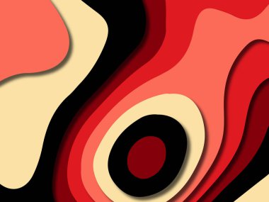 kağıt ile 3D arka plan şekilleri kesim. Soyut kağıt kitap kapağı için şablon arka plan bölmek. Kağıt arka plan kes. Soyut gerçekçi kağıt dekorasyon tasarımı için