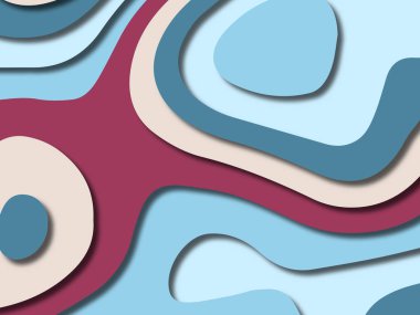 kağıt ile 3D arka plan şekilleri kesim. Soyut kağıt kitap kapağı için şablon arka plan bölmek. Kağıt arka plan kes. Soyut gerçekçi kağıt dekorasyon tasarımı için