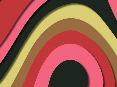 kağıt ile 3D arka plan şekilleri kesim. Soyut kağıt kitap kapağı için şablon arka plan bölmek. Kağıt arka plan kes. Soyut gerçekçi kağıt dekorasyon tasarımı için