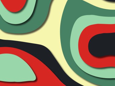 kağıt ile 3D arka plan şekilleri kesim. Soyut kağıt kitap kapağı için şablon arka plan bölmek. Kağıt arka plan kes. Soyut gerçekçi kağıt dekorasyon tasarımı için