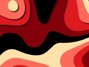 kağıt ile 3D arka plan şekilleri kesim. Soyut kağıt kitap kapağı için şablon arka plan bölmek. Kağıt arka plan kes. Soyut gerçekçi kağıt dekorasyon tasarımı için