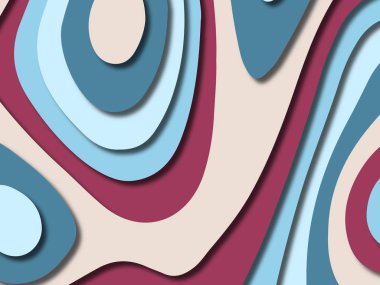 kağıt ile 3D arka plan şekilleri kesim. Soyut kağıt kitap kapağı için şablon arka plan bölmek. Kağıt arka plan kes. Soyut gerçekçi kağıt dekorasyon tasarımı için