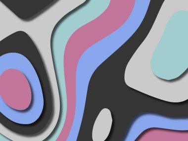 kağıt ile 3D arka plan şekilleri kesim. Soyut kağıt kitap kapağı için şablon arka plan bölmek. Kağıt arka plan kes. Soyut gerçekçi kağıt dekorasyon tasarımı için