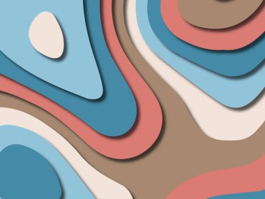 kağıt ile 3D arka plan şekilleri kesim. Soyut kağıt kitap kapağı için şablon arka plan bölmek. Kağıt arka plan kes. Soyut gerçekçi kağıt dekorasyon tasarımı için