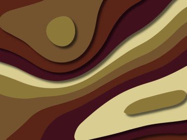 kağıt ile 3D arka plan şekilleri kesim. Soyut kağıt kitap kapağı için şablon arka plan bölmek. Kağıt arka plan kes. Soyut gerçekçi kağıt dekorasyon tasarımı için