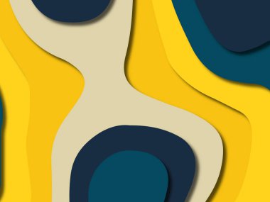 kağıt ile 3D arka plan şekilleri kesim. Soyut kağıt kitap kapağı için şablon arka plan bölmek. Kağıt arka plan kes. Soyut gerçekçi kağıt dekorasyon tasarımı için