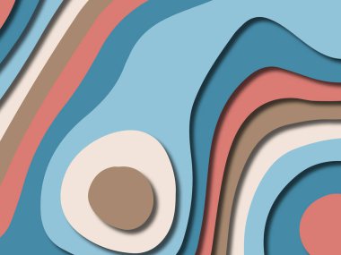 kağıt ile 3D arka plan şekilleri kesim. Soyut kağıt kitap kapağı için şablon arka plan bölmek. Kağıt arka plan kes. Soyut gerçekçi kağıt dekorasyon tasarımı için