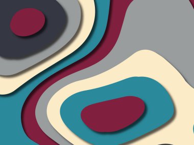 kağıt ile 3D arka plan şekilleri kesim. Soyut kağıt kitap kapağı için şablon arka plan bölmek. Kağıt arka plan kes. Soyut gerçekçi kağıt dekorasyon tasarımı için