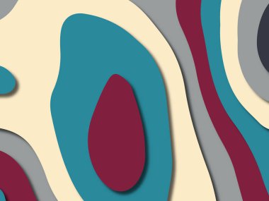 kağıt ile 3D arka plan şekilleri kesim. Soyut kağıt kitap kapağı için şablon arka plan bölmek. Kağıt arka plan kes. Soyut gerçekçi kağıt dekorasyon tasarımı için