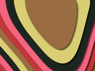 kağıt ile 3D arka plan şekilleri kesim. Soyut kağıt kitap kapağı için şablon arka plan bölmek. Kağıt arka plan kes. Soyut gerçekçi kağıt dekorasyon tasarımı için