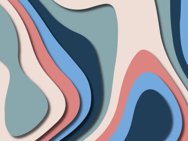 kağıt ile 3D arka plan şekilleri kesim. Soyut kağıt kitap kapağı için şablon arka plan bölmek. Kağıt arka plan kes. Soyut gerçekçi kağıt dekorasyon tasarımı için