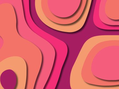 kağıt ile 3D arka plan şekilleri kesim. Soyut kağıt kitap kapağı için şablon arka plan bölmek. Kağıt arka plan kes. Soyut gerçekçi kağıt dekorasyon tasarımı için