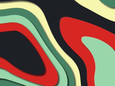 kağıt ile 3D arka plan şekilleri kesim. Soyut kağıt kitap kapağı için şablon arka plan bölmek. Kağıt arka plan kes. Soyut gerçekçi kağıt dekorasyon tasarımı için