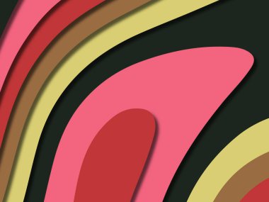 kağıt ile 3D arka plan şekilleri kesim. Soyut kağıt kitap kapağı için şablon arka plan bölmek. Kağıt arka plan kes. Soyut gerçekçi kağıt dekorasyon tasarımı için