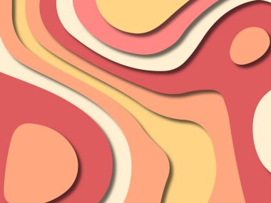 kağıt ile 3D arka plan şekilleri kesim. Soyut kağıt kitap kapağı için şablon arka plan bölmek. Kağıt arka plan kes. Soyut gerçekçi kağıt dekorasyon tasarımı için