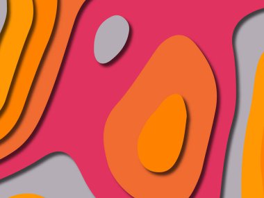 kağıt ile 3D arka plan şekilleri kesim. Soyut kağıt kitap kapağı için şablon arka plan bölmek. Kağıt arka plan kes. Soyut gerçekçi kağıt dekorasyon tasarımı için