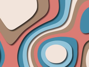 kağıt ile 3D arka plan şekilleri kesim. Soyut kağıt kitap kapağı için şablon arka plan bölmek. Kağıt arka plan kes. Soyut gerçekçi kağıt dekorasyon tasarımı için