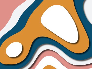 kağıt ile 3D arka plan şekilleri kesim. Soyut kağıt kitap kapağı için şablon arka plan bölmek. Kağıt arka plan kes. Soyut gerçekçi kağıt dekorasyon tasarımı için