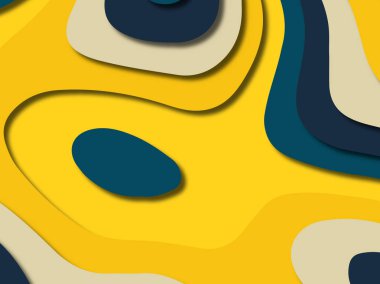 kağıt ile 3D arka plan şekilleri kesim. Soyut kağıt kitap kapağı için şablon arka plan bölmek. Kağıt arka plan kes. Soyut gerçekçi kağıt dekorasyon tasarımı için