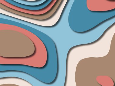 kağıt ile 3D arka plan şekilleri kesim. Soyut kağıt kitap kapağı için şablon arka plan bölmek. Kağıt arka plan kes. Soyut gerçekçi kağıt dekorasyon tasarımı için