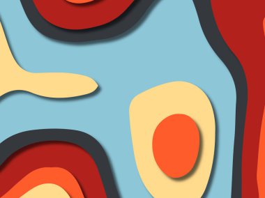 kağıt ile 3D arka plan şekilleri kesim. Soyut kağıt kitap kapağı için şablon arka plan bölmek. Kağıt arka plan kes. Soyut gerçekçi kağıt dekorasyon tasarımı için