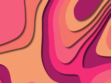 kağıt ile 3D arka plan şekilleri kesim. Soyut kağıt kitap kapağı için şablon arka plan bölmek. Kağıt arka plan kes. Soyut gerçekçi kağıt dekorasyon tasarımı için