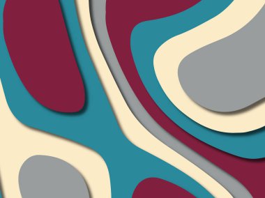 kağıt ile 3D arka plan şekilleri kesim. Soyut kağıt kitap kapağı için şablon arka plan bölmek. Kağıt arka plan kes. Soyut gerçekçi kağıt dekorasyon tasarımı için