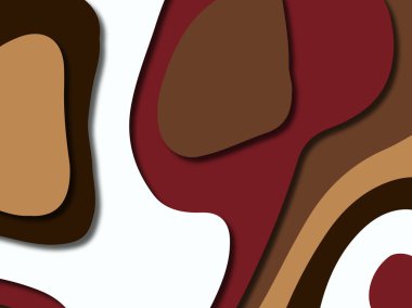 kağıt ile 3D arka plan şekilleri kesim. Soyut kağıt kitap kapağı için şablon arka plan bölmek. Kağıt arka plan kes. Soyut gerçekçi kağıt dekorasyon tasarımı için