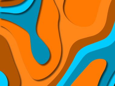 kağıt ile 3D arka plan şekilleri kesim. Soyut kağıt kitap kapağı için şablon arka plan bölmek. Kağıt arka plan kes. Soyut gerçekçi kağıt dekorasyon tasarımı için