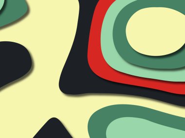 kağıt ile 3D arka plan şekilleri kesim. Soyut kağıt kitap kapağı için şablon arka plan bölmek. Kağıt arka plan kes. Soyut gerçekçi kağıt dekorasyon tasarımı için