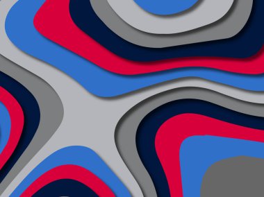 kağıt ile 3D arka plan şekilleri kesim. Soyut kağıt kitap kapağı için şablon arka plan bölmek. Kağıt arka plan kes. Soyut gerçekçi kağıt dekorasyon tasarımı için